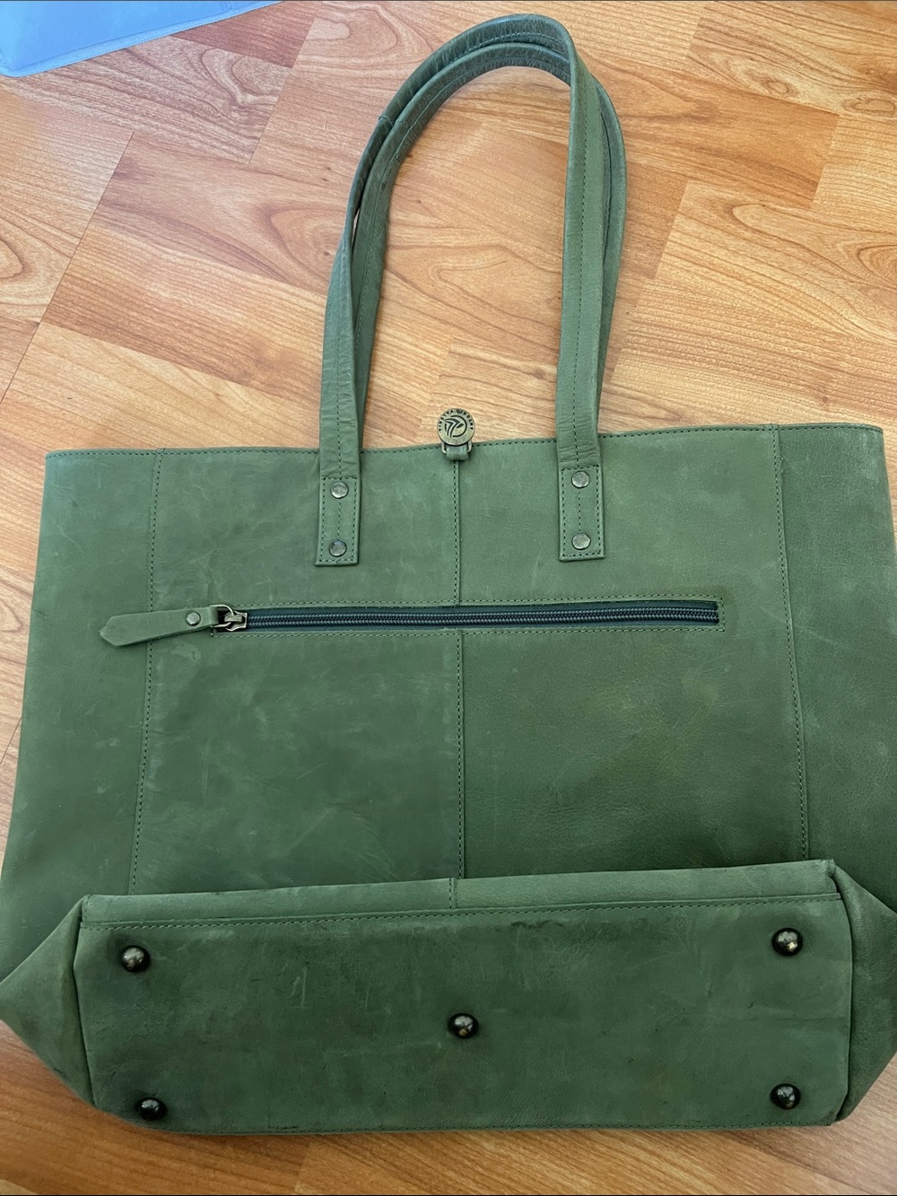Green Leather Tote Bag - Antonio Valeria